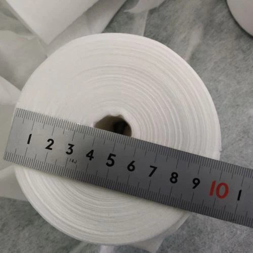 Полиестерна вискоза Spunlace нетъкан текстил ролка суровина за мокри кърпички